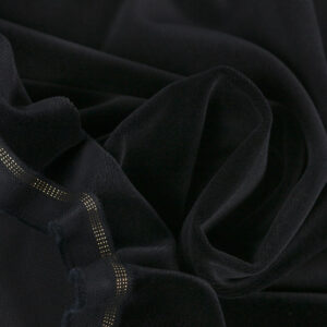 Terciopelo negro de algodón