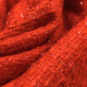 Tweed/Chanel rojo con hilo de lúrex