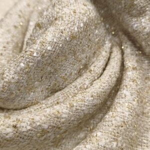 Tweed/Chanel marfil con hilo de lúrex