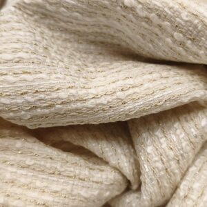 Tweed/Chanel marfil con hilo de lúrex