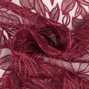 Guipur lurex rojo manzana